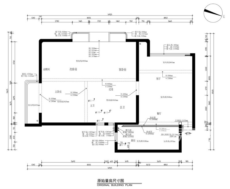 凤翔大第新房装修-120平米现代风格-3室2厅2卫户型解析
