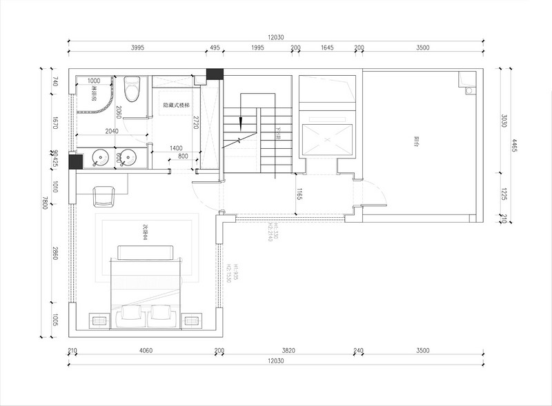 泰禾福州院子新房装修-550平米别墅轻奢新中式风格案例-10室3厅7卫户型解析-四层