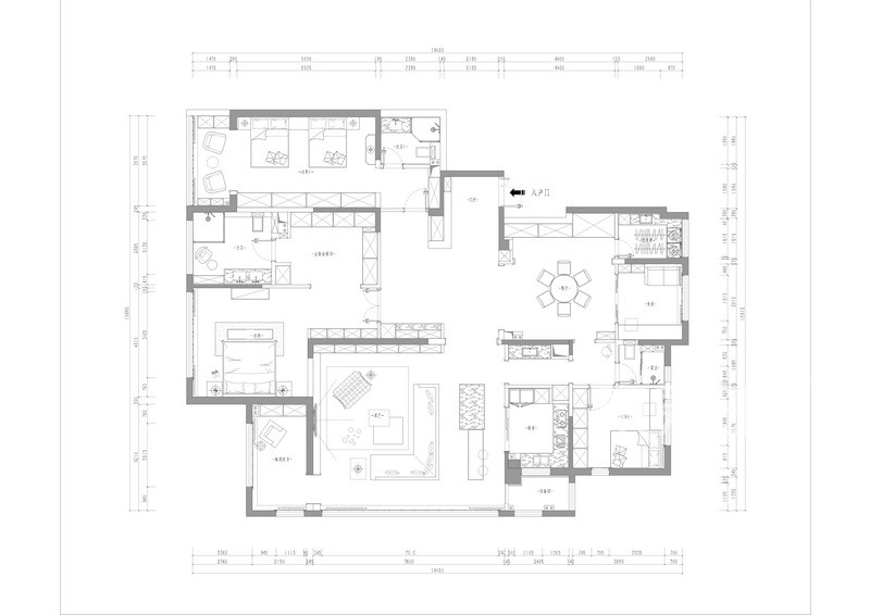 绿城新兴玉园 274㎡ 四室两厅装修设计 现代简约风格户型解析