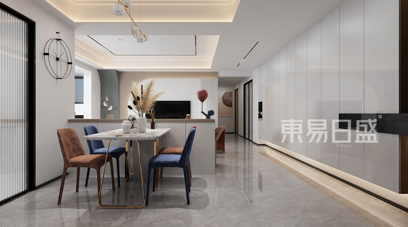 岳峰新城-130平米现代极简风格案例-4室2厅2卫户型解析