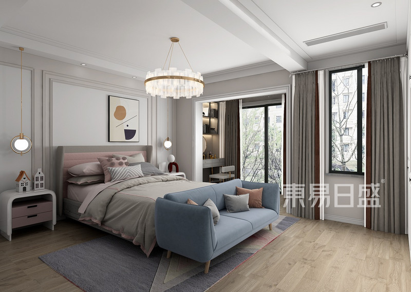 银河湾浪琴苑-新中式风格-223平米卧室装修