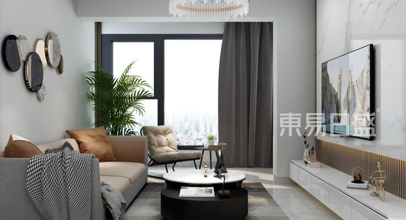 中海阳光玫瑰园 107平米二居室 现代简约风格户型解析