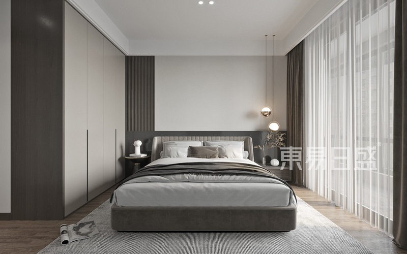 武汉南国中心-极简风格-137平米三室两厅客卧室装修