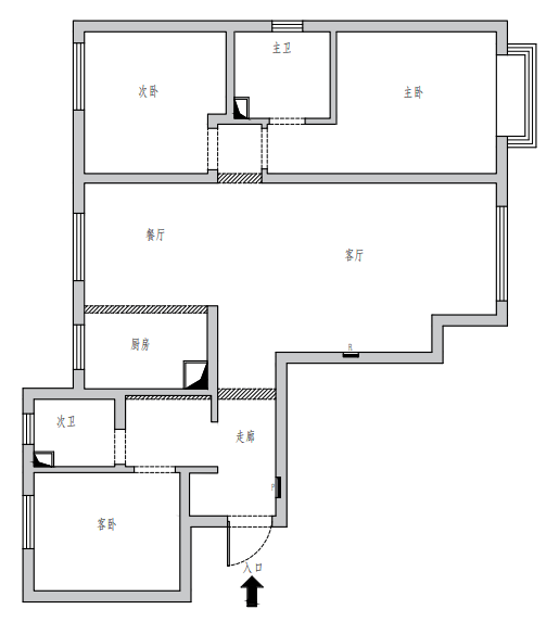 紫金府116平三室两厅户型解析