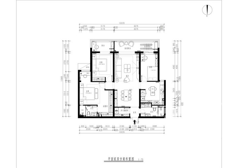 玉泉嘉园-118平米平层-新中式风格-户型图