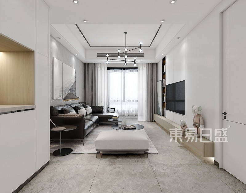 名城紫金轩-105平米现代极简风格-3室2厅2卫户型解析