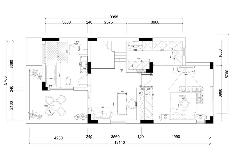 250平米欧式古典别墅案例设计户型图