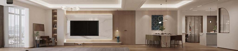 远洋德邑-132平米平层-现代风格-客厅