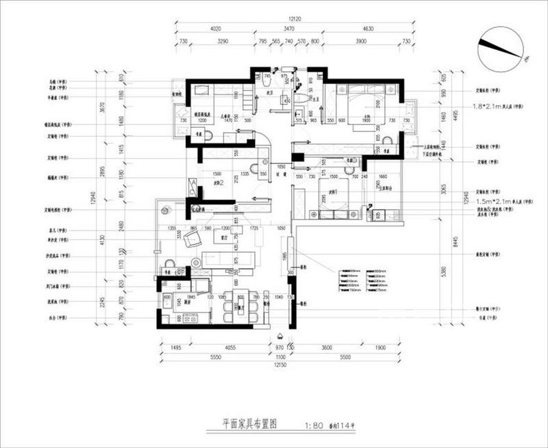 潭桥佳园-114平米现代简约风格-4室2厅2卫户型解析