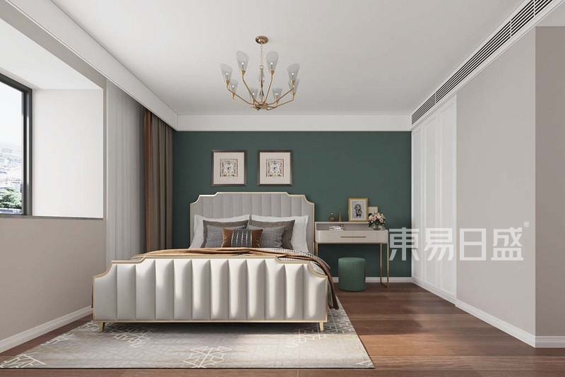 广泉家园-109平米平层-现代美式风格-卧室