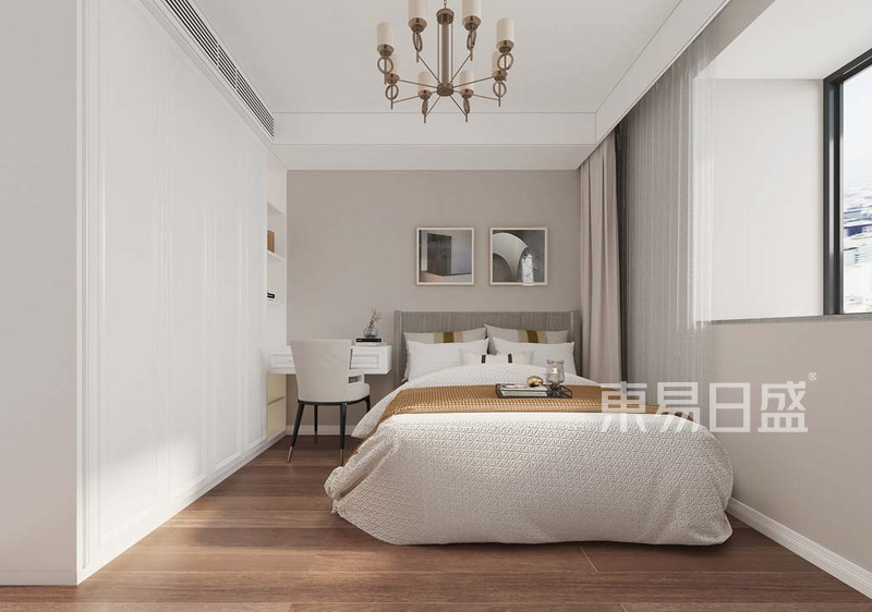 广泉家园-109平米平层-现代美式风格-卧室